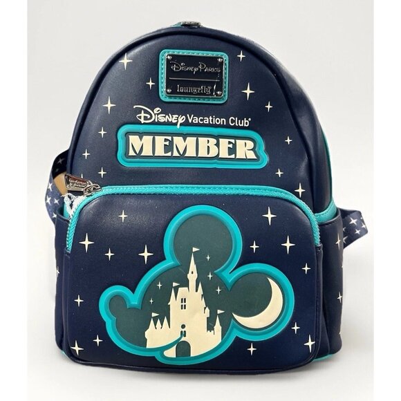 2024 Disney Parks Vacation Club Glows Loungefly Backpack Mickey Icon Castle LF2